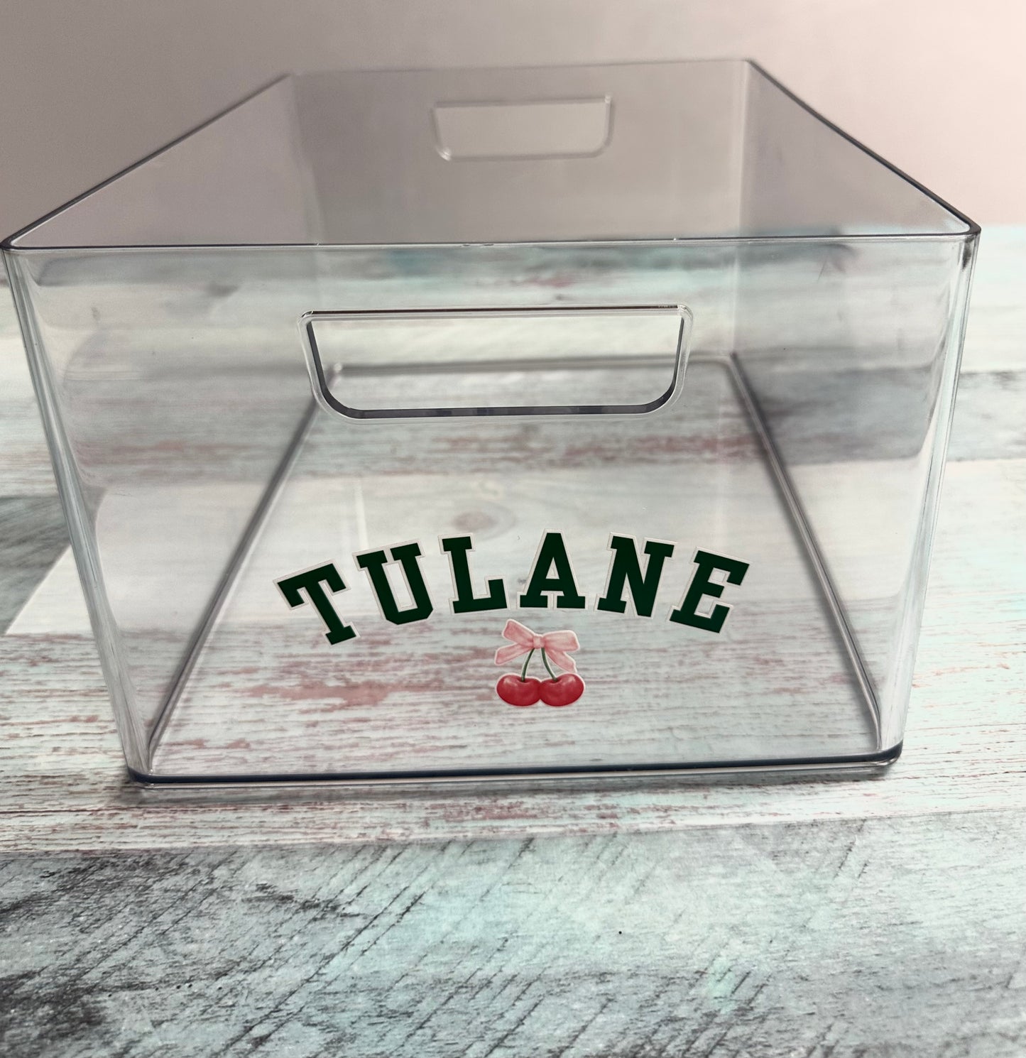 Clear Bin with Logo