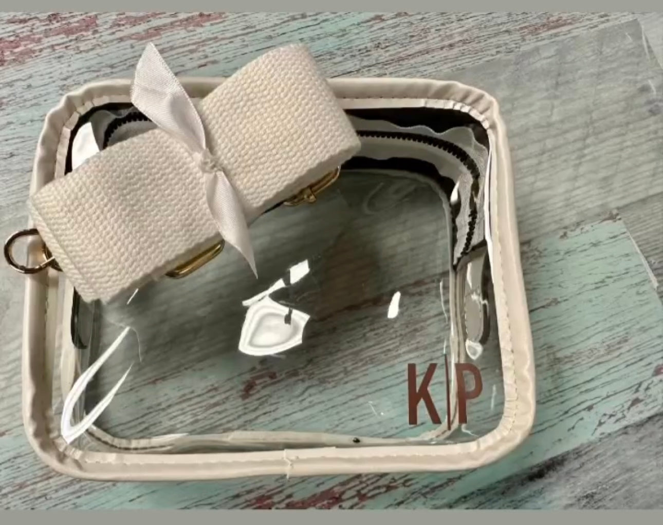 Clear Bag: Stadium Approved with Small Monogram