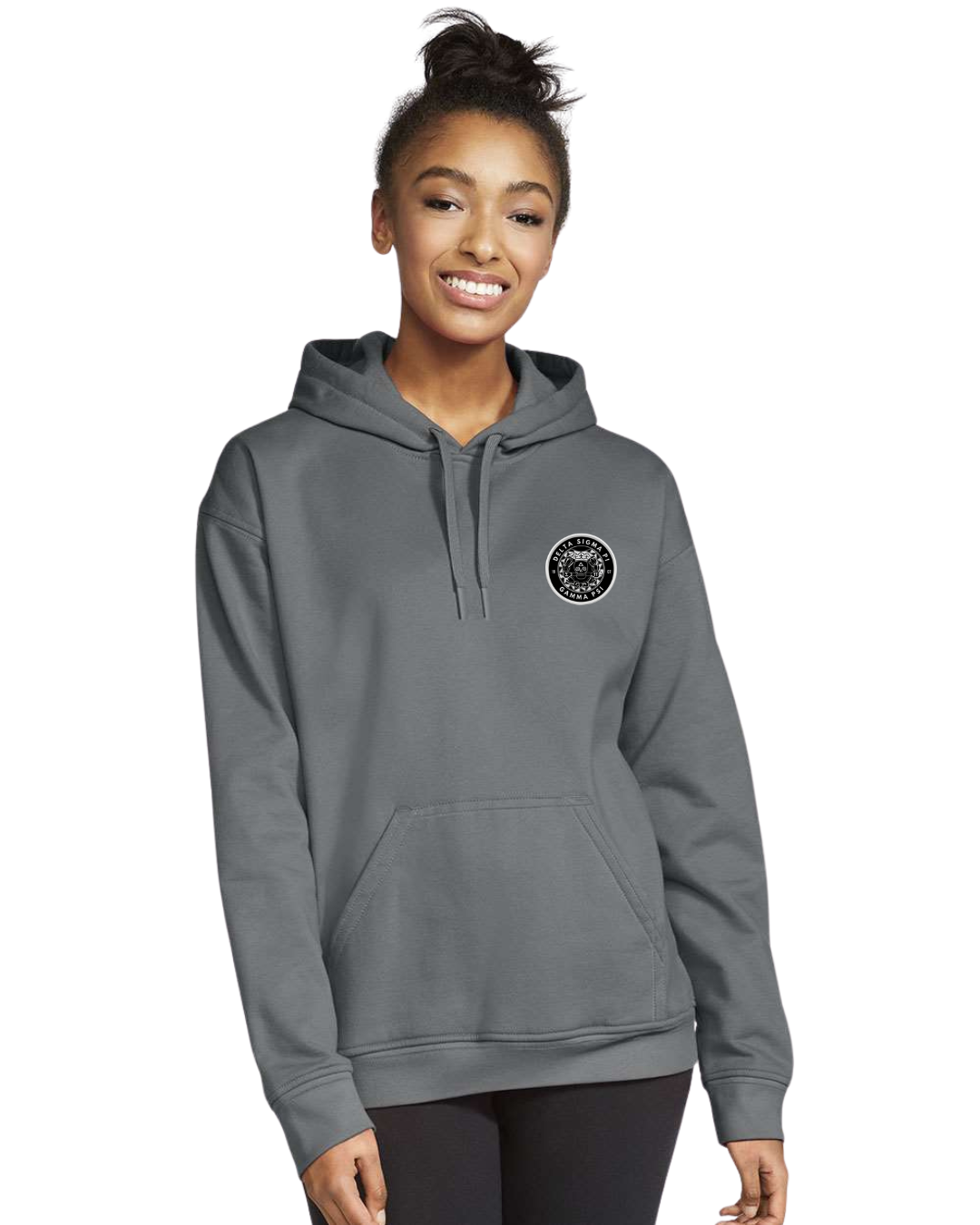 DSP Patch Hoodie: Cool Gray
