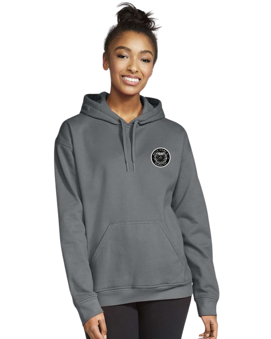 DSP Patch Hoodie: Cool Gray
