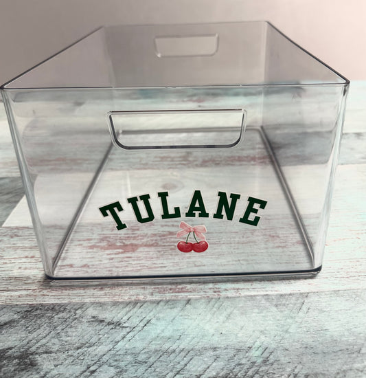Clear Bin with Logo