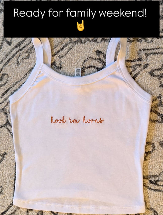 Custom Embroidered College Crop